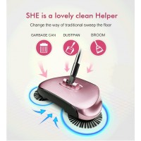 Household hand push floor sweeper spin broom 360 degree