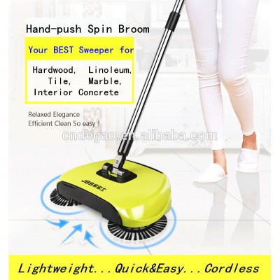 Hand push propelled sweeper 360 degree rotate Magic broom for hard floor